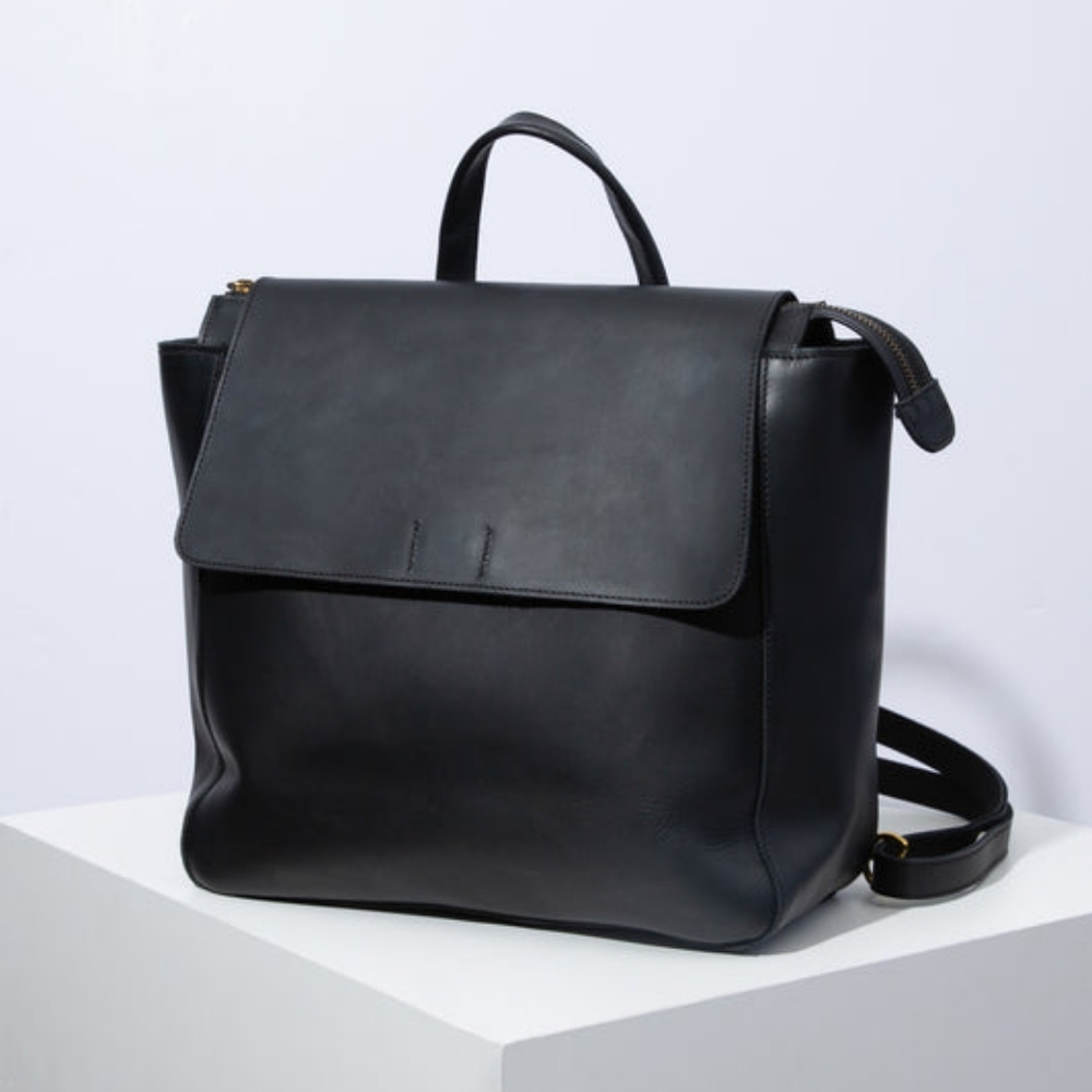 Debut Backpack, Noonday Collection, Black Leather